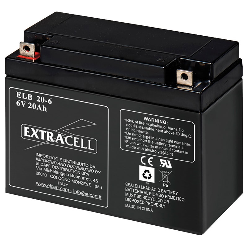 ELCART DISTRIBUTION - BATTERIA RIC.PIOMBO 6V 20AH