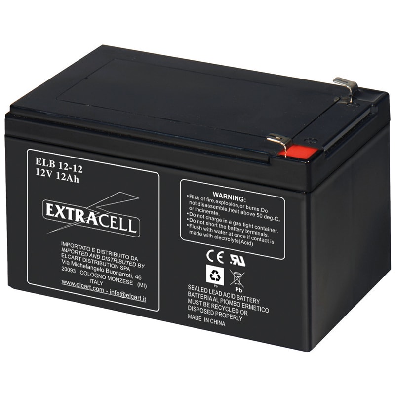 ELCART DISTRIBUTION - BATTERIA RIC.PIOMBO 12V 12 AH F2