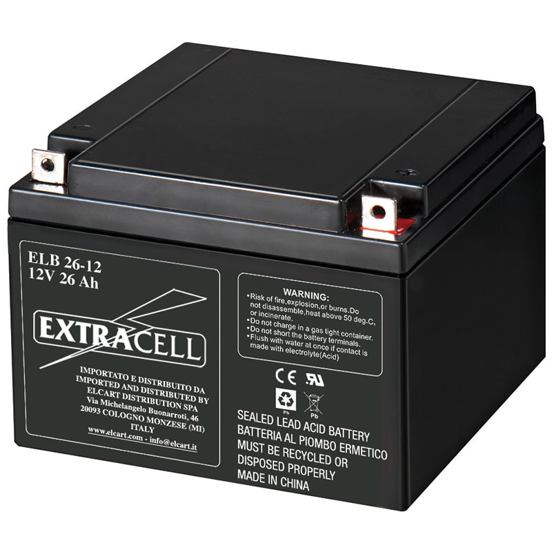 ELCART DISTRIBUTION - BATTERIA RIC.PIOMBO 12V 26,0 AH