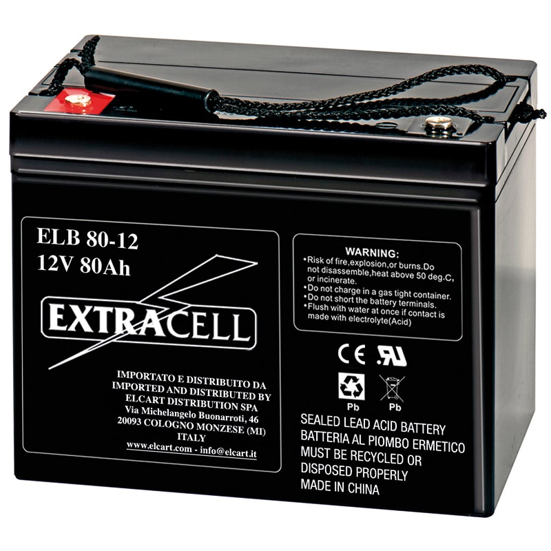 ELCART DISTRIBUTION - BATTERIA RIC.PIOMBO 12V 80 AH