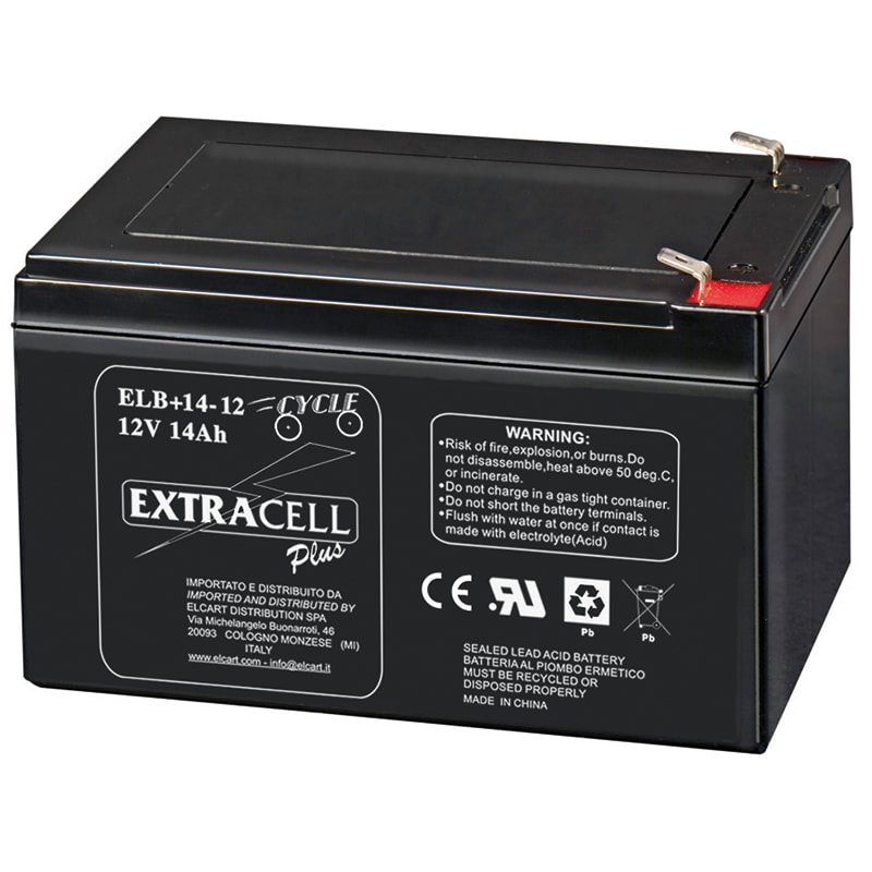 ELCART DISTRIBUTION - BAT.RIC.PIOMBO 12V 14AH T2 CICL.
