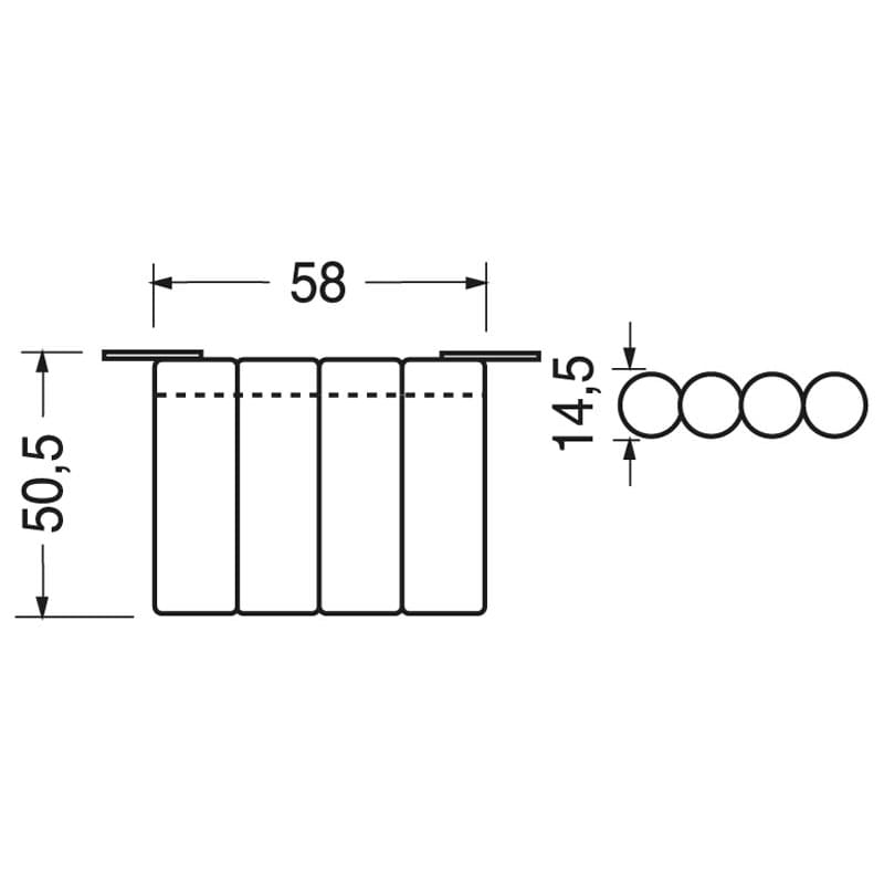 ELCART DISTRIBUTION - PACCO BATT.NI-CD 4,8V 1000MAH AA