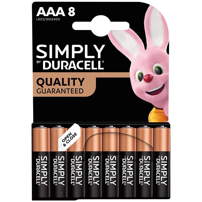 DURACELL - 8 PZ PILE AAA DURACELL SIMPLY BL.