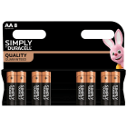 DURACELL - 8 PZ PILE  AA DURACELL SIMPLY BL.