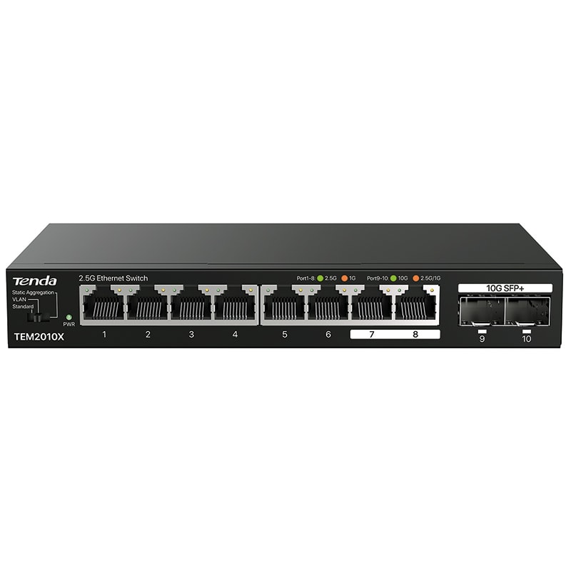 TENDA - SWITCH 2,5G 8P + 2 SFP+ TENDA