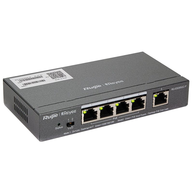 RUIJIE - SWITCH POE 4P GIGA +1GIGA MANAGED