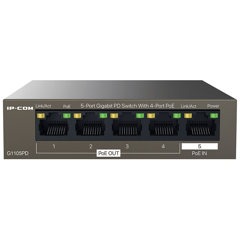 TENDA - SWITCH POE GIGA 4POE OUT+1POE IN TENDA