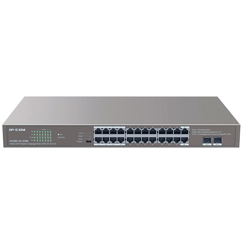 TENDA - SWITCH POE GIGABIT 24PORTE+2SFP IP-COM