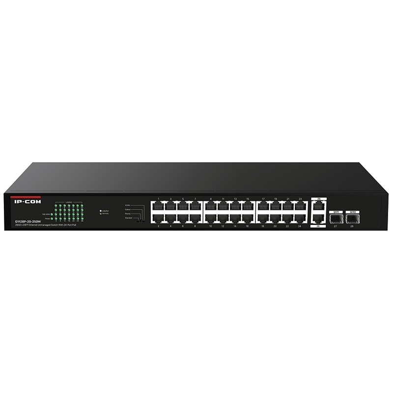 TENDA - SWITCH POE GIGABIT 24P +2P +2SFP IP-COM