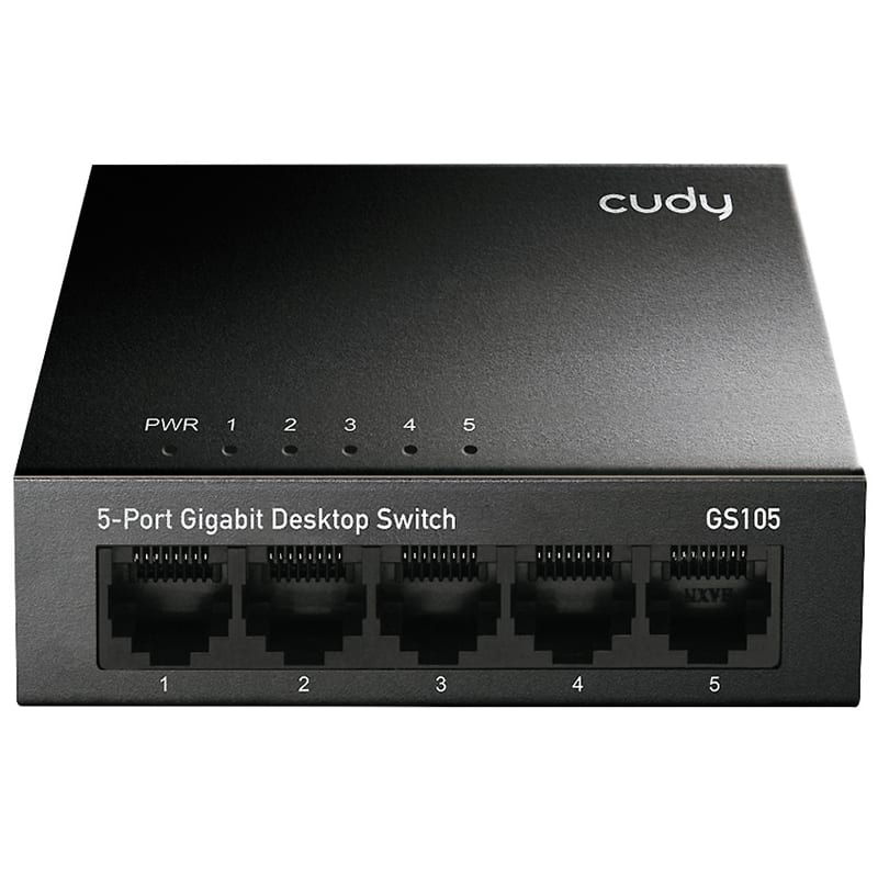 CUDY - SWITCH GIGABIT 5PORTE DESK METAL