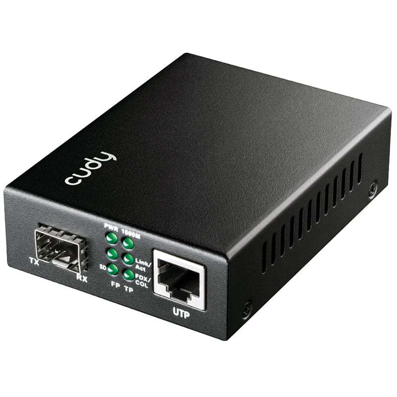 CUDY - MEDIA CONVERTER POE SFP TO RJ45 G