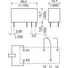 ELCART DISTRIBUTION - RT114012 RELE MODUL.1SC. 12VCC