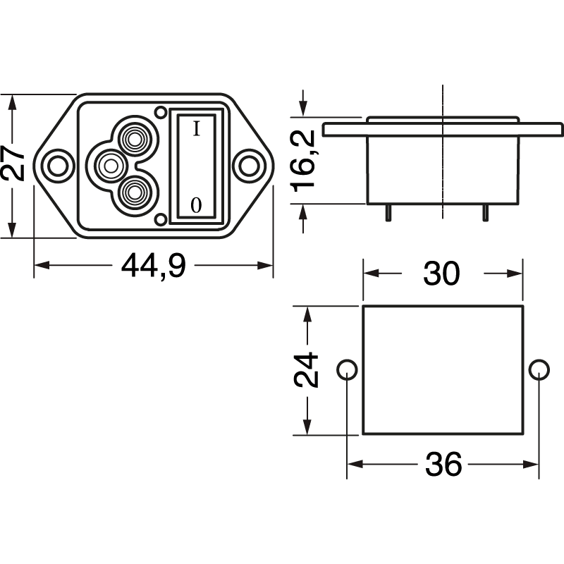 ELCART DISTRIBUTION - SPINA TRIP.CON INTERRUTTORE 2,5A