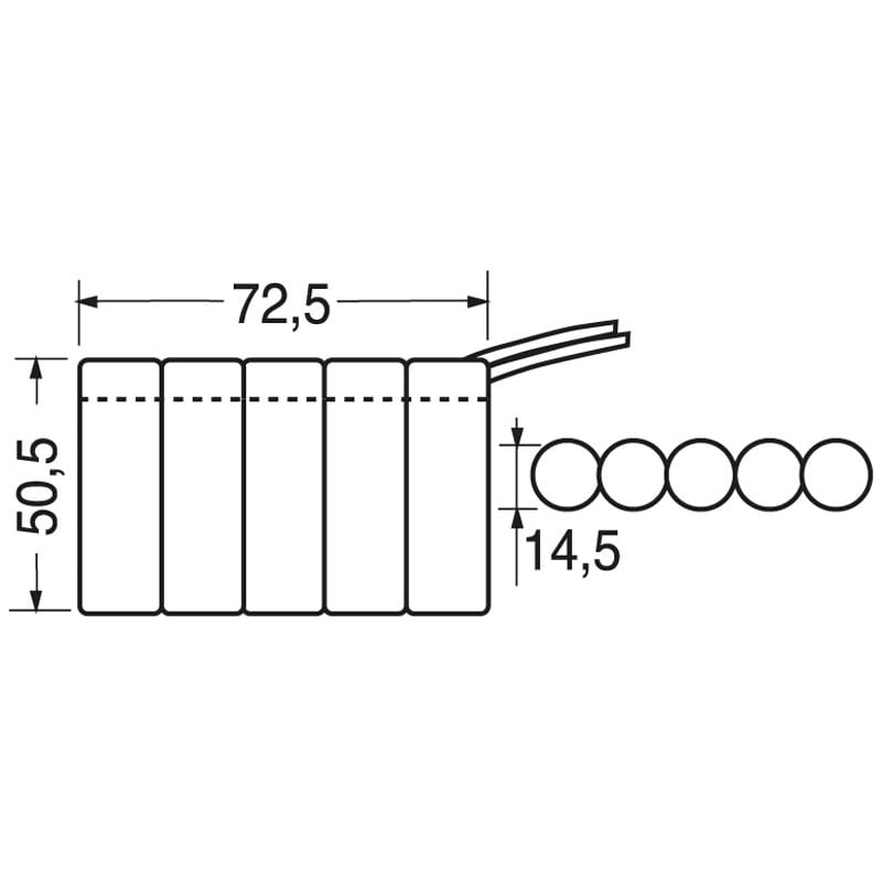 ELCART DISTRIBUTION - PACCO BATT.NI-CD 6 V 1000MAH AA