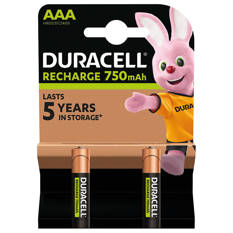 ELCART DISTRIBUTION - 2 PZ BATT.RICAR.NIMH AAA DURACELL