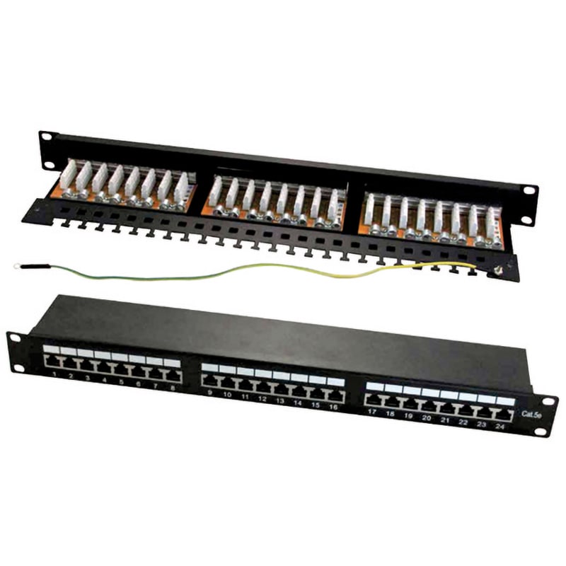 WP - PANNELLO PATCH 24 POSTI RJ45 NERO
