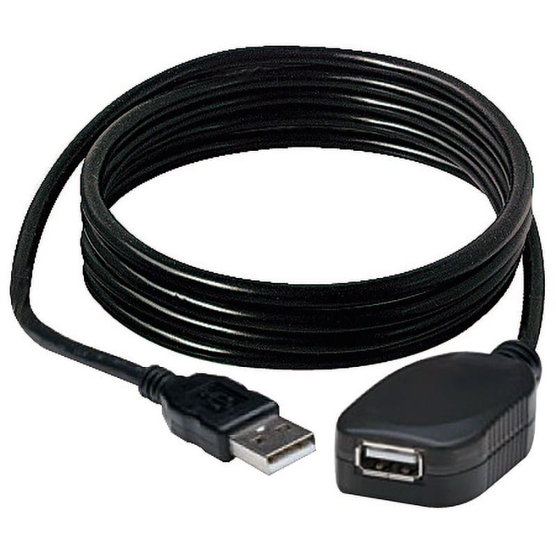 ELCART DISTRIBUTION - RIPETITORE CAVO USB 15MT NERO