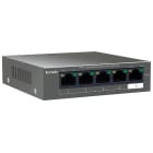 TENDA - Switch non gestito 5 porte Gigabit, 4 porte PoE 802.3af/at (max 58W), 1 porta uplink, 6 kV protezione fulmini, metal case, plug and play.