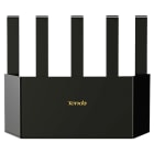 TENDA - Router Wi-Fi 6+ (AX1500), dual-band, 1 porta WAN Gigabit + 3 LAN Gigabit, WPS, OFDMA, MU-MIMO, WPA3, design verticale.
