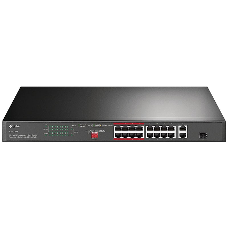 TP-LINK - SWITCH 16P 10/100M+2P GIGABIT