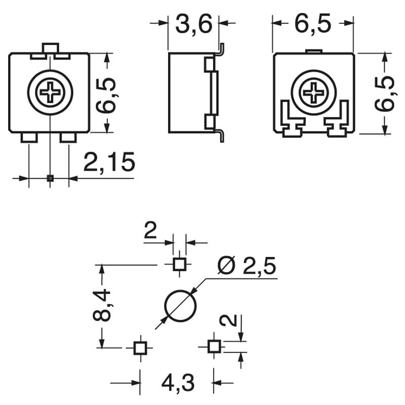 ELCART DISTRIBUTION - CA6XVSMD-TER-100RA2525