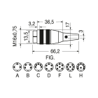 ELCART DISTRIBUTION - SPINA VOLANTE 8 POLI DIN A VITE