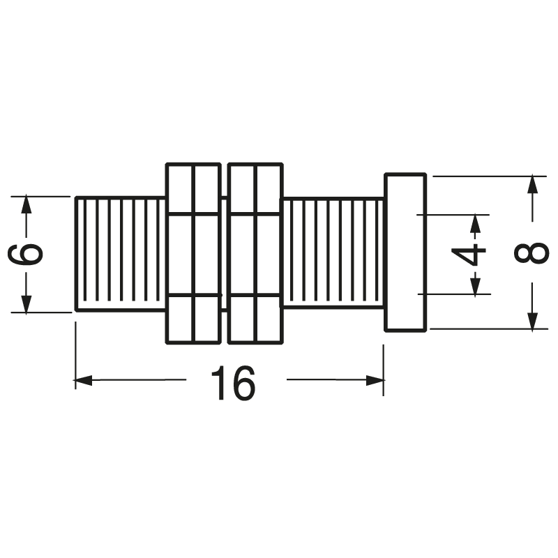 ELCART DISTRIBUTION - BOCCOLA FORO PASSANTE DA PAN. 4MM