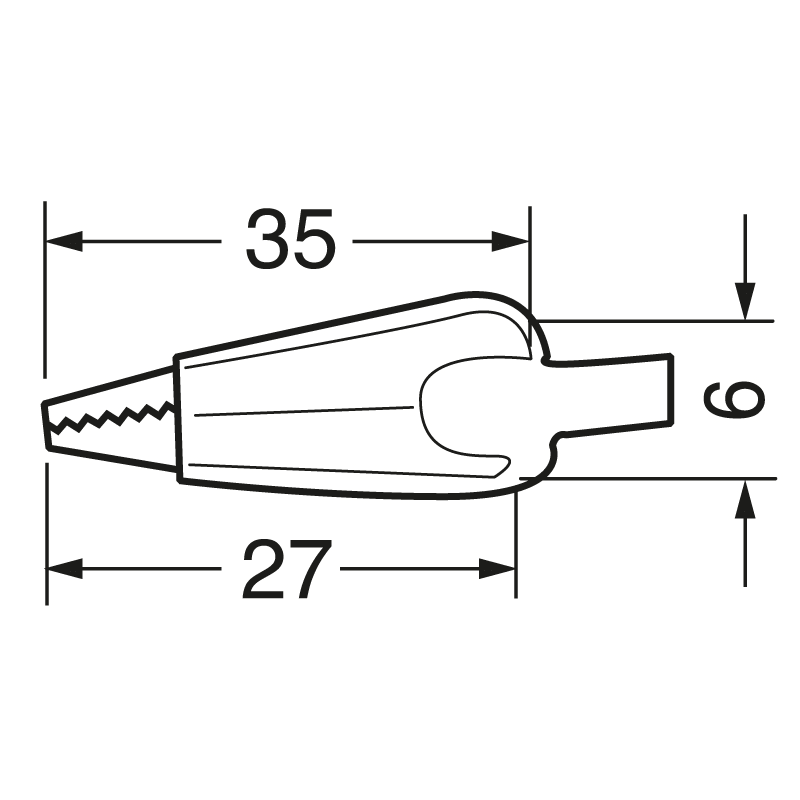 ELCART DISTRIBUTION - COCCODRILLO L. 32 ISOLATO NERO