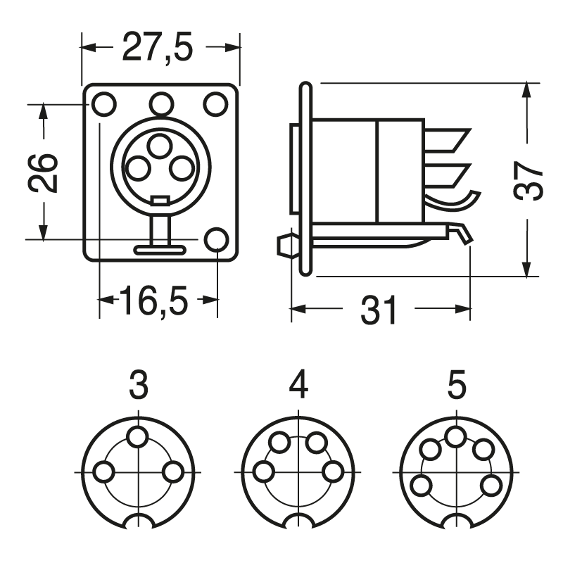 ELCART DISTRIBUTION - PRESA PANNEL. MICROF. NICHEL. 5 P