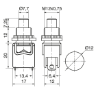 ELCART DISTRIBUTION - PULSANTE NORM. APERTO NERO