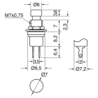 ELCART DISTRIBUTION - PULSANTE NORM. CHIUSO ROSSO PROF.