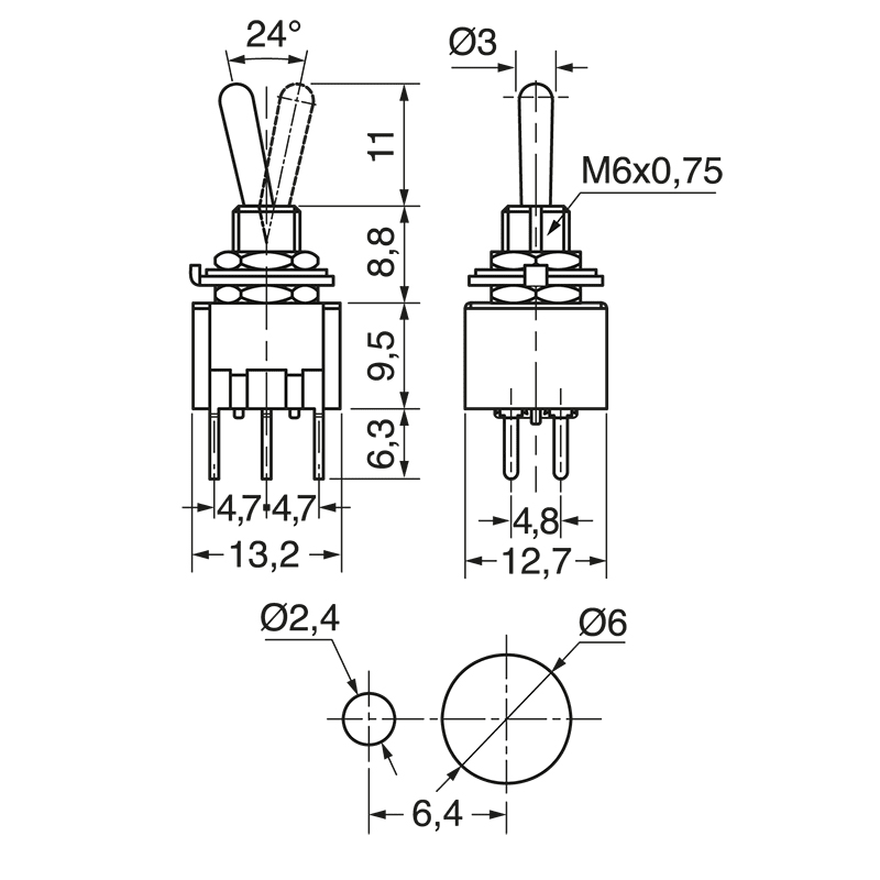 ELCART DISTRIBUTION - DEVIATORE MINIAT. 2 SC. 2 POS. CS