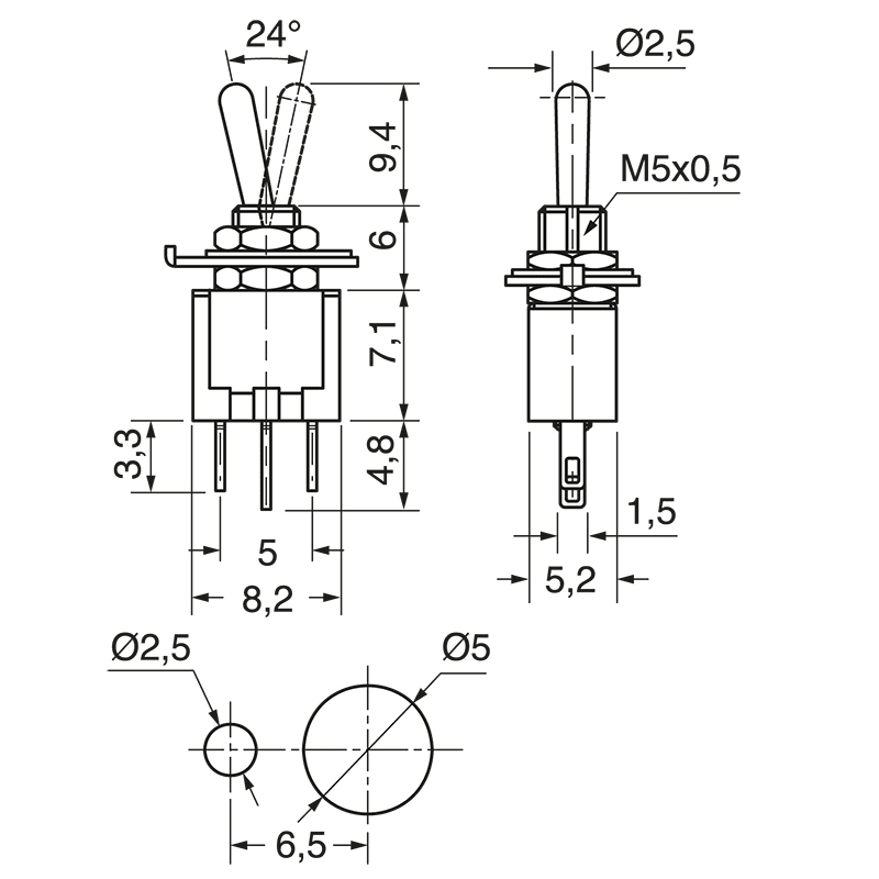 ELCART DISTRIBUTION - DEVIATORE SUBMINIAT. 1 SC. 2 POS.