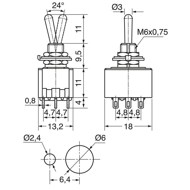 ELCART DISTRIBUTION - DEVIATORE MINIAT. 3 SC. 2 POS.
