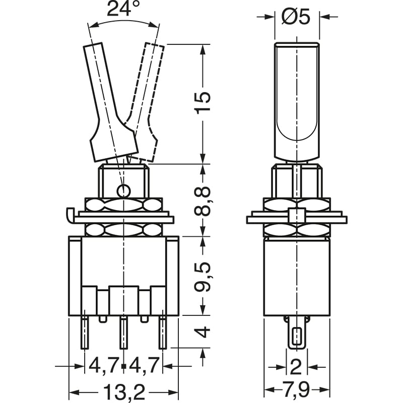 ELCART DISTRIBUTION - DEVIATORE MINIATURA 1 SC. 3 POS.