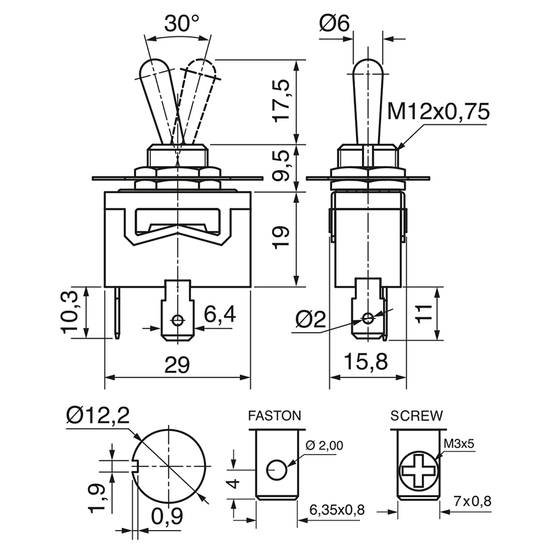 ELCART DISTRIBUTION - INTERR. UNIP. A LEVA 10 A VITE