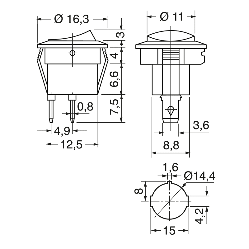 ELCART DISTRIBUTION - INTERRUT. MIN. BILANC. 2 P. ROSSO