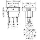 ELCART DISTRIBUTION - INTERRUTTORE 2P. LUMIN. ROSSO 12V