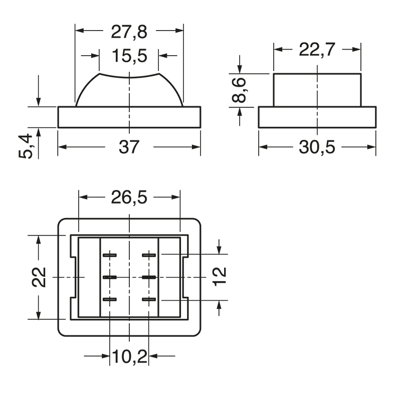 ELCART DISTRIBUTION - CAPPUCCIO GOMMA PER INTERRUTTORE