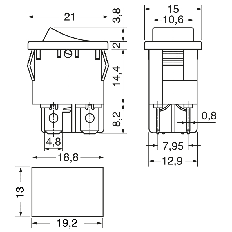 ELCART DISTRIBUTION - INTERR. BIPOL. LUMIN. ROSSO 6A