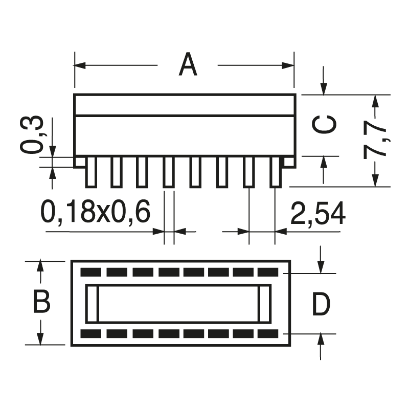 ELCART DISTRIBUTION - ZOCCOLO PER C.I.  16 PIN
