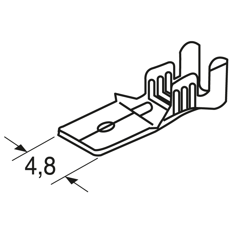 ELCART DISTRIBUTION - FASTON MASCHIO OTTONE PASSO 4,80