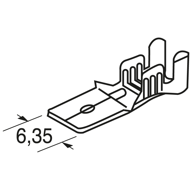 ELCART DISTRIBUTION - FASTON MASCHIO OTTONE PASSO 6,35