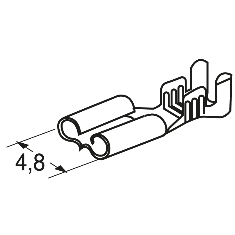 ELCART DISTRIBUTION - FASTON FEMMINA OTTONE PASSO 4,80