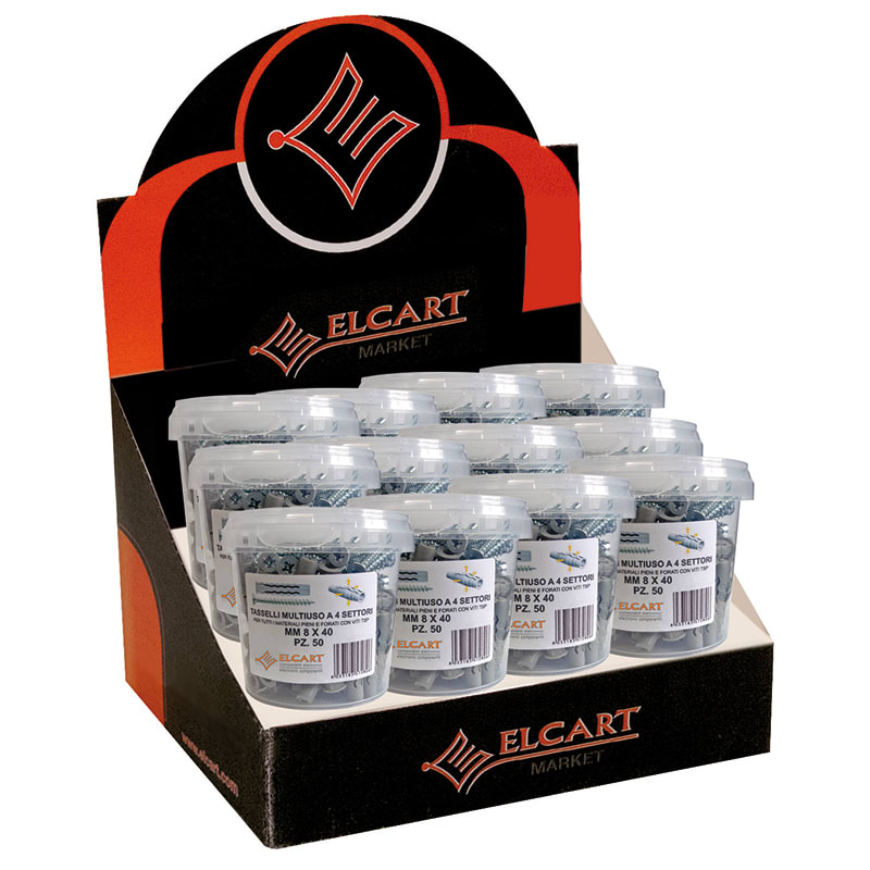 ELCART DISTRIBUTION - EXPO 12SECCHIELLI DA 100 TASSELLI