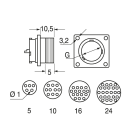 ELCART DISTRIBUTION - CONN.PRESA PANN.CONT.FEMM.10P 5A