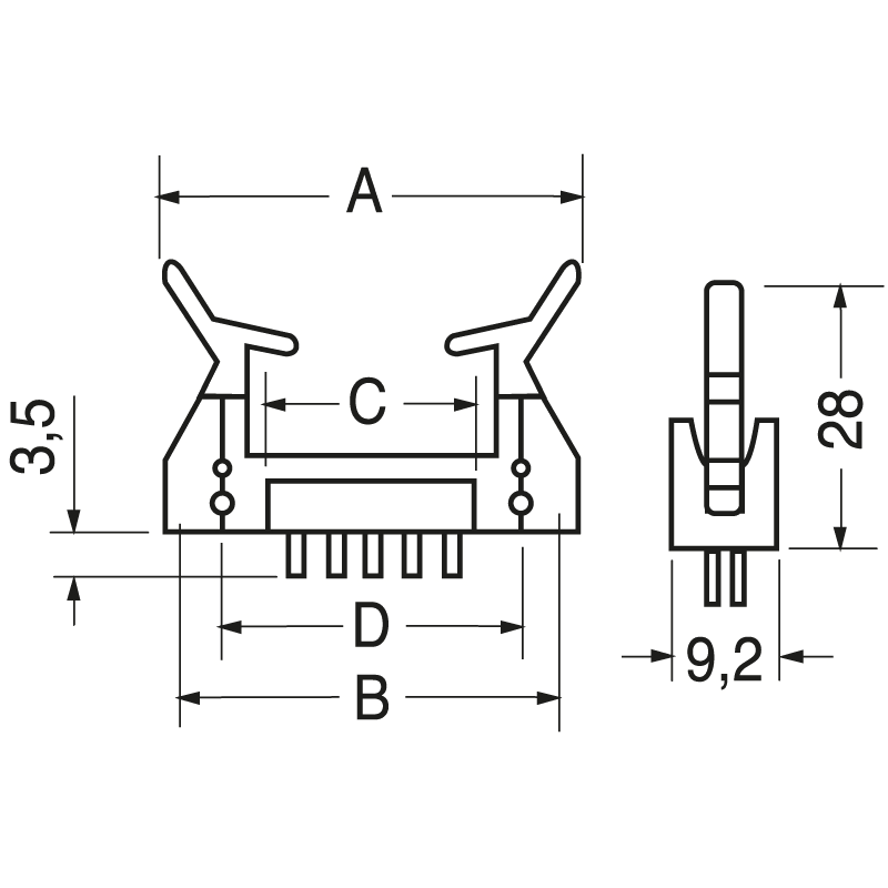 ELCART DISTRIBUTION - CONNET. MASCHIO INS. DIRETTA 16 P 050801000