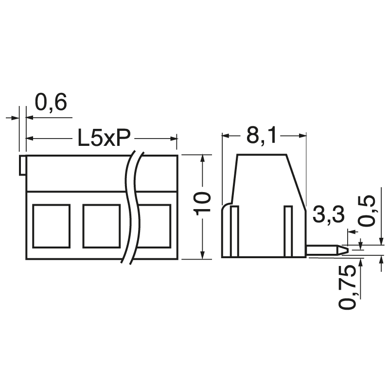 ELCART DISTRIBUTION - MORSETTO CAR. P. 5 3VIE 90 H.10