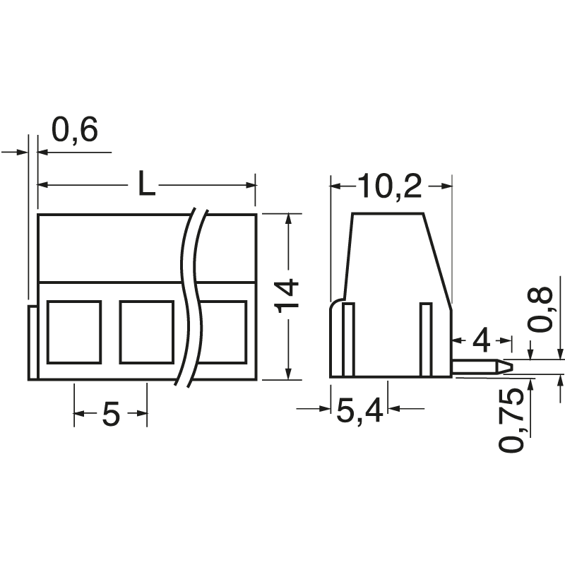 ELCART DISTRIBUTION - MORSETTO CAR. P. 5 2VIE 90 H.14