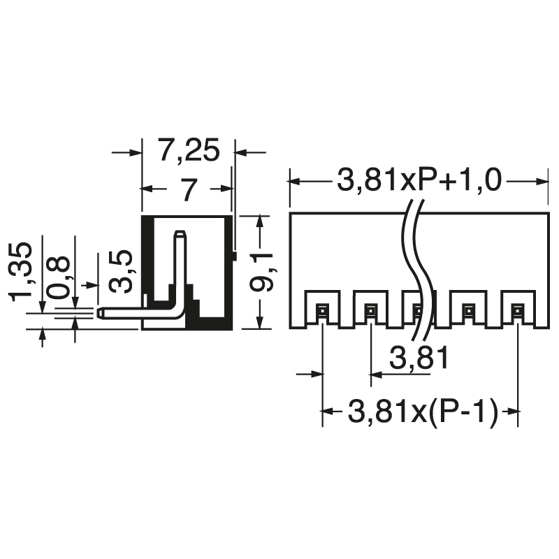 ELCART DISTRIBUTION - MORS.EURO P MAS.90 P.3,81 3VIE